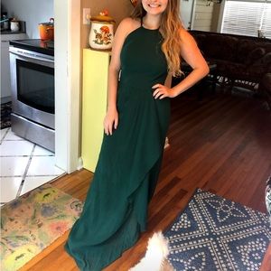 Hunter Green David’s Bridal Dress